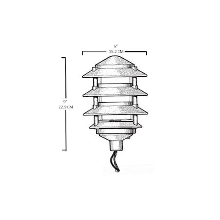 Landscape Lighting 4 TIER GARDEN LIGHT BLACK